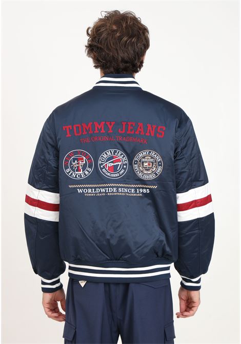 Blue VARSITY EXPLORER bomber jacket for men TOMMY JEANS | DM0DM18897C1GC1G
